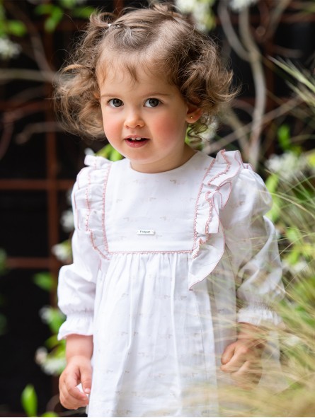 Teckel patterned baby dress