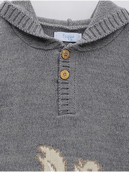 Camisola capucha com desenho ardilla