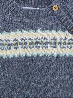 Flecked jumper with fretwork