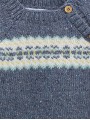 Flecked jumper with fretwork