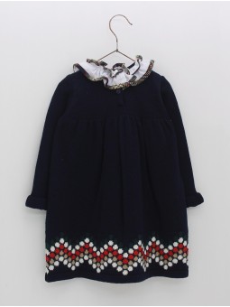 Vestido de ponto com greca