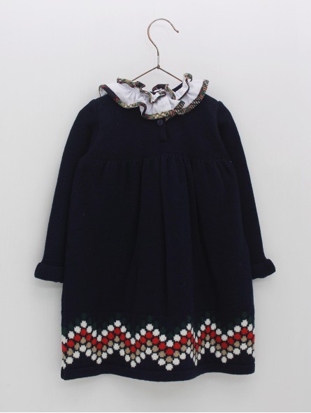 Vestido de ponto com greca