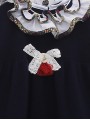 Vestido de ponto com greca