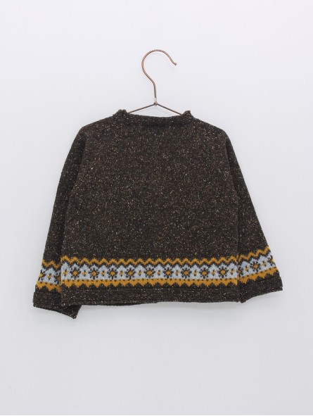 Chaqueta larga con greca