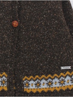 Chaqueta larga con greca