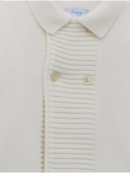 Openwork knit coat