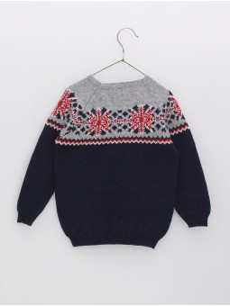 Boy’s jumper with fretwork