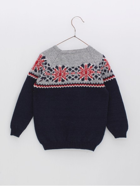 Boy’s jumper with fretwork