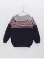 Boy’s jumper with fretwork