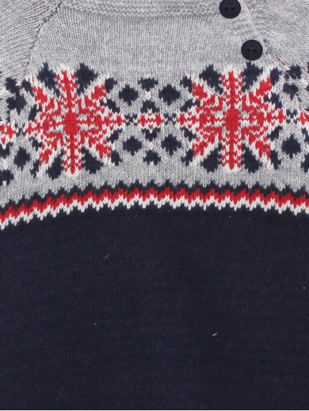 Boy’s jumper with fretwork