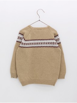 Boy’s jumper with fretwork