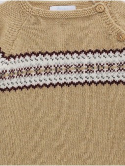 Boy’s jumper with fretwork