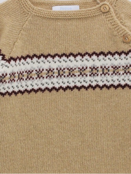 Boy’s jumper with fretwork