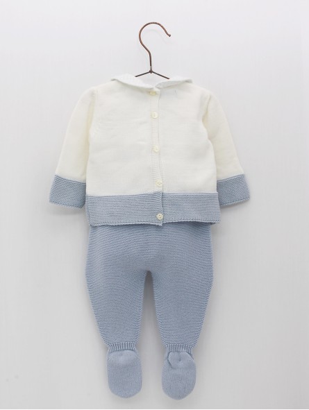 Conjunto niño de punto bicolor
