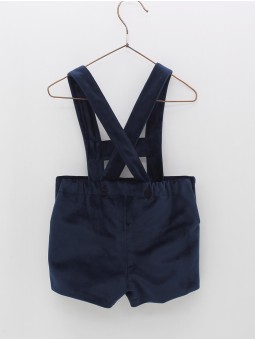Pantalón curto com tirantes terciopelo