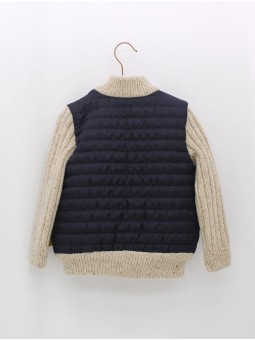 Combined knit jacket 
