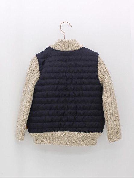 Combined knit jacket 