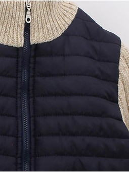 Combined knit jacket 