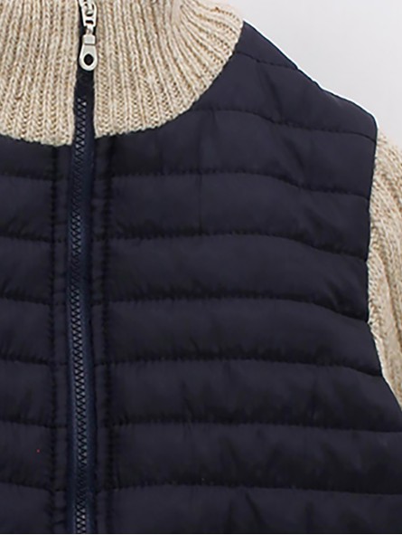 Combined knit jacket 