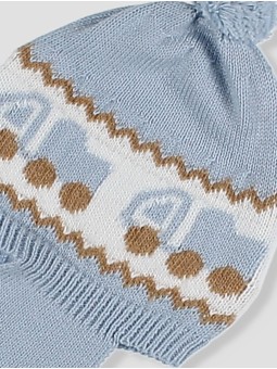 Camión pompom hat and scarf