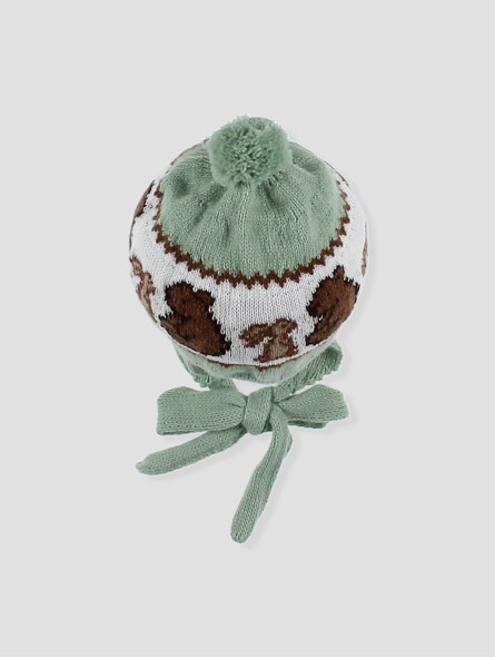 Gorro orejeras e pompón Bambú