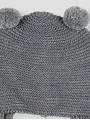 Gorro com orejeras e pompones