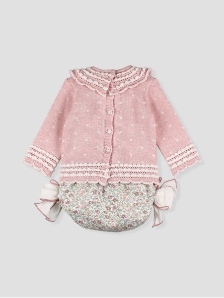 Conjunto criança ponto e teia Liberty