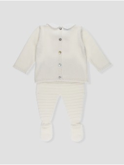 Rafia first outfit in ecru