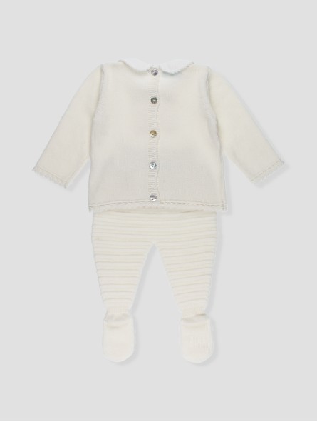 Rafia first outfit in ecru