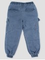 Calça vaqueiro longo jogger cargo
