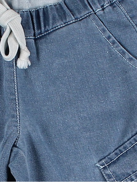 Calça vaqueiro longo jogger cargo