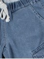 Calça vaqueiro longo jogger cargo