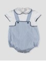 Baby Boy Romper with Dungaree Effect