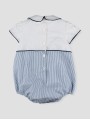 Baby Boy Romper with Dungaree Effect