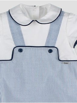 Baby Boy Romper with Dungaree Effect