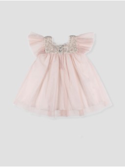 Vestido de tul para niña color azulina o rosa