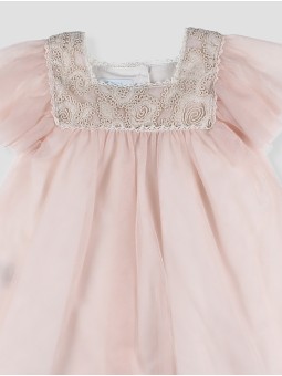 Vestido de tul para niña color azulina o rosa