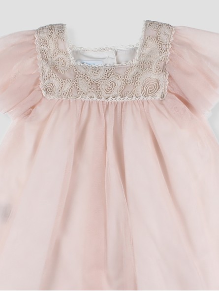 Vestido de tul para niña color azulina o rosa