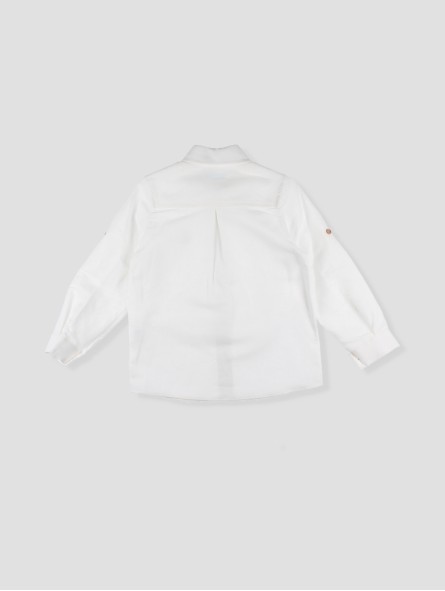 Camisa linho pespuntes