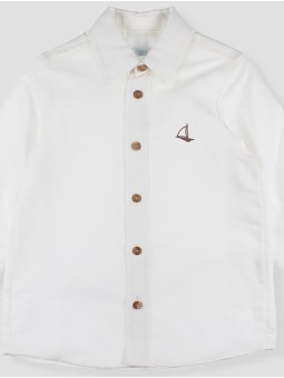 Camisa lino pespuntes