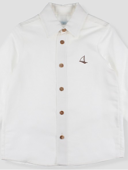 Camisa lino pespuntes