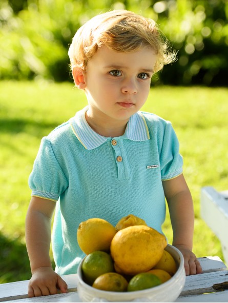Saint Tropez Knitted polo-shirt