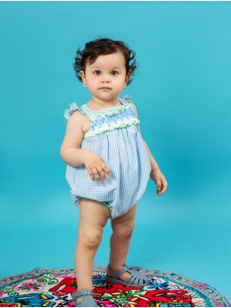 Baby gingham Santorini
