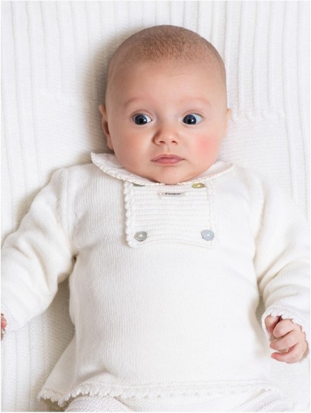Rafia first outfit in ecru